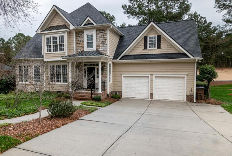 Home concrete driveway